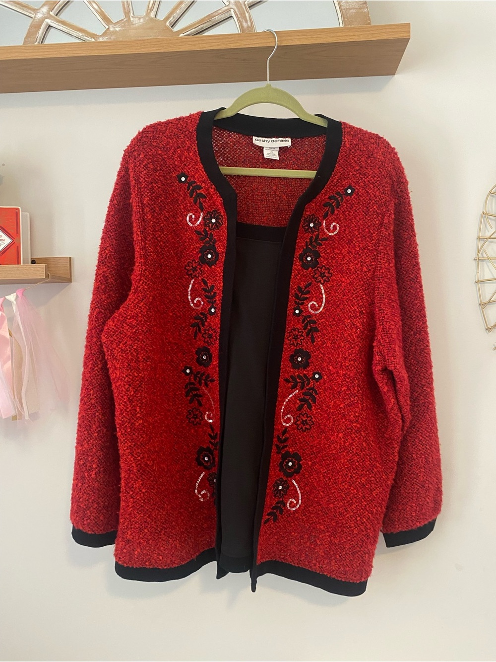 Vintage Cathy Daniels Embroidered Sweater